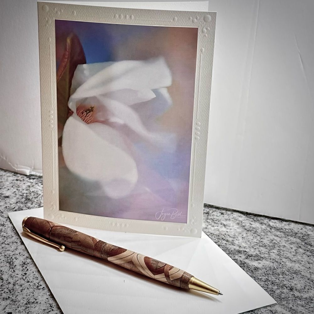 Fine Art Photography greeting Card pastel Magnolia floral